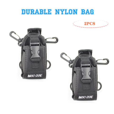 2PCS MSC-20E Portable Walkie Talkie Nylon Case Cover Handsfree Holder for Walkie Talkie Baofeng UV-5R UV-82 TYT Woxun Radio ► Photo 1/6