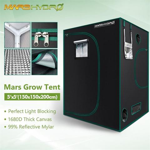Mars Hydro150X150X200cm Grow Tent 1680D Water-proof Non-toxic Reflective Material for Indoor Growing System Plant Room Garden ► Photo 1/6