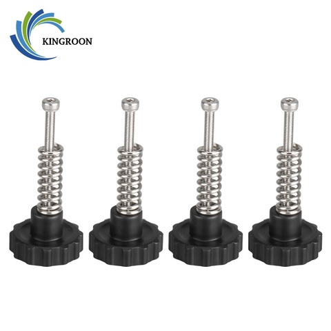 KINGROON 4Sets DIY Leveling Modules 3D Printer Heatbed Leveling Kit M3*45*22mm Adjustment Nut Springs 4pcs M3 Screw ► Photo 1/6