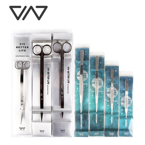 VIV Aquatic Stainless Steel Plant Scissors Tweezers Cleaning Tool ADA Quality ► Photo 1/3