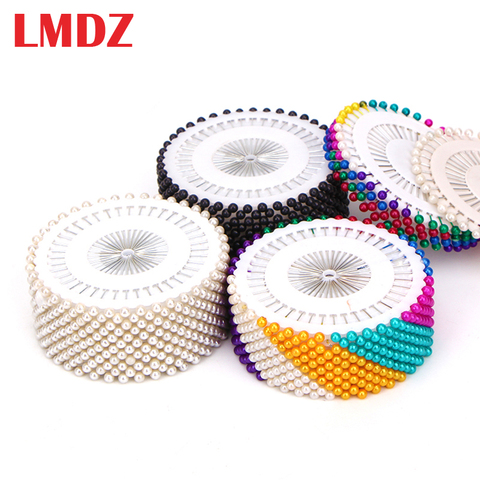 LMDZ 40/120/240/480Pcs Sewing Pins Straight Pins Head pins Colorful White Round Pearl Head Dressmaking Quilting Pins for Crafts ► Photo 1/6