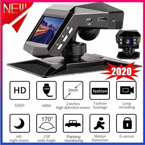 2022 New Upgrade 1080P Full HD Dash Cam Car Video Driving Recorder With Center Console LCD Car DVR Video Recorder, WDR 170° Wide ► Photo 1/6