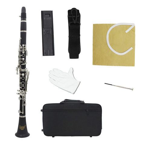 IRIN Bb Clarinet 17 Keys B Flat Musical Instruments High Quality Bakelite Tube Nickel Plated Clarinet ► Photo 1/6