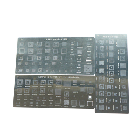 3pcs Universal BGA Stencils for Samsung HTC Huawei Android MTK Directly Heated BGA Reballing Stencils Kit ► Photo 1/6