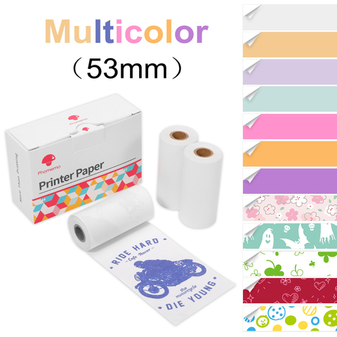 Phomemo multiple choices Thermal Paper for Phomemo M02/M02S Pocker Printer, 50mm Diameter 30mm, 3 Rolls ► Photo 1/6