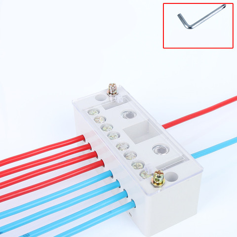 220V Two-in-eight-out Junction Box Splitter Terminal Block Flame-retardant Plastic Wire Connector Electrical Accessories ► Photo 1/6