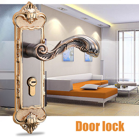 Buy Online With Handle Dual Latch Home Security Anti Theft European Style Retro Room Interior Aluminum Alloy Keys Entry Bedroom Door Lock Alitools