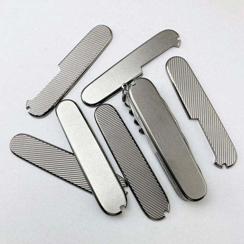 Durable Titanium Alloy TC4 Pocket Knife Handle Shank Patches Decoration Material scales For 91mm Victorinox Swiss Army ► Photo 1/5
