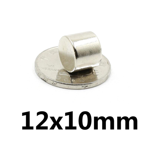 2/5/10PCS 12x10 mm Super Powerful Strong Magnetic Magnets Permanent Neodymium Magnets 12mmx10mm Small Round Magnet 12*10 mm ► Photo 1/4