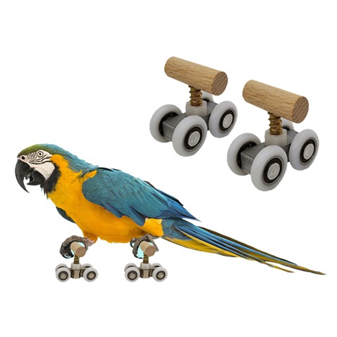 2pcs Parrot Trick Tabletop Mini Roller Ice Skates for Small Medium Parrots Bird Intelligence Training Puzzle Toys ► Photo 1/6