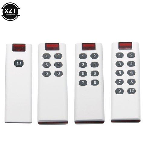 Universal RF 433MHz Wireless Learning Code Digital Remote Control Transmitter for Switch 1/2/3/4/6/8/10 Button 2262/EV1527 ► Photo 1/6
