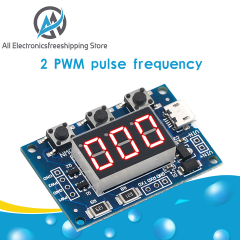 DC 5-30V Micro USB 5V Power Independent PWM Generator 2 Channel Dual Way Digital LED Duty Cycle Pulse Frequency Board Module ► Photo 1/6