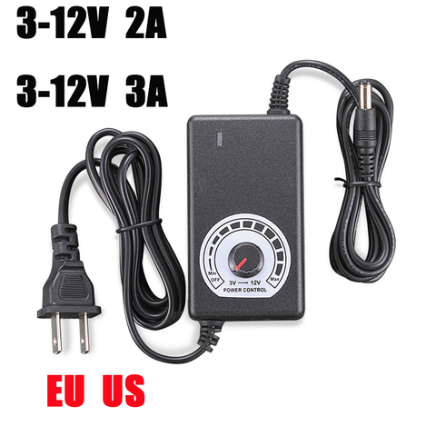 3V-12V 3V-24V 9V-24V Adjustable Adapter With Display Of Voltage DC 5.5x2.1/2.5mm Power Supply EU Plug 3 12 24 v Charger ► Photo 1/6