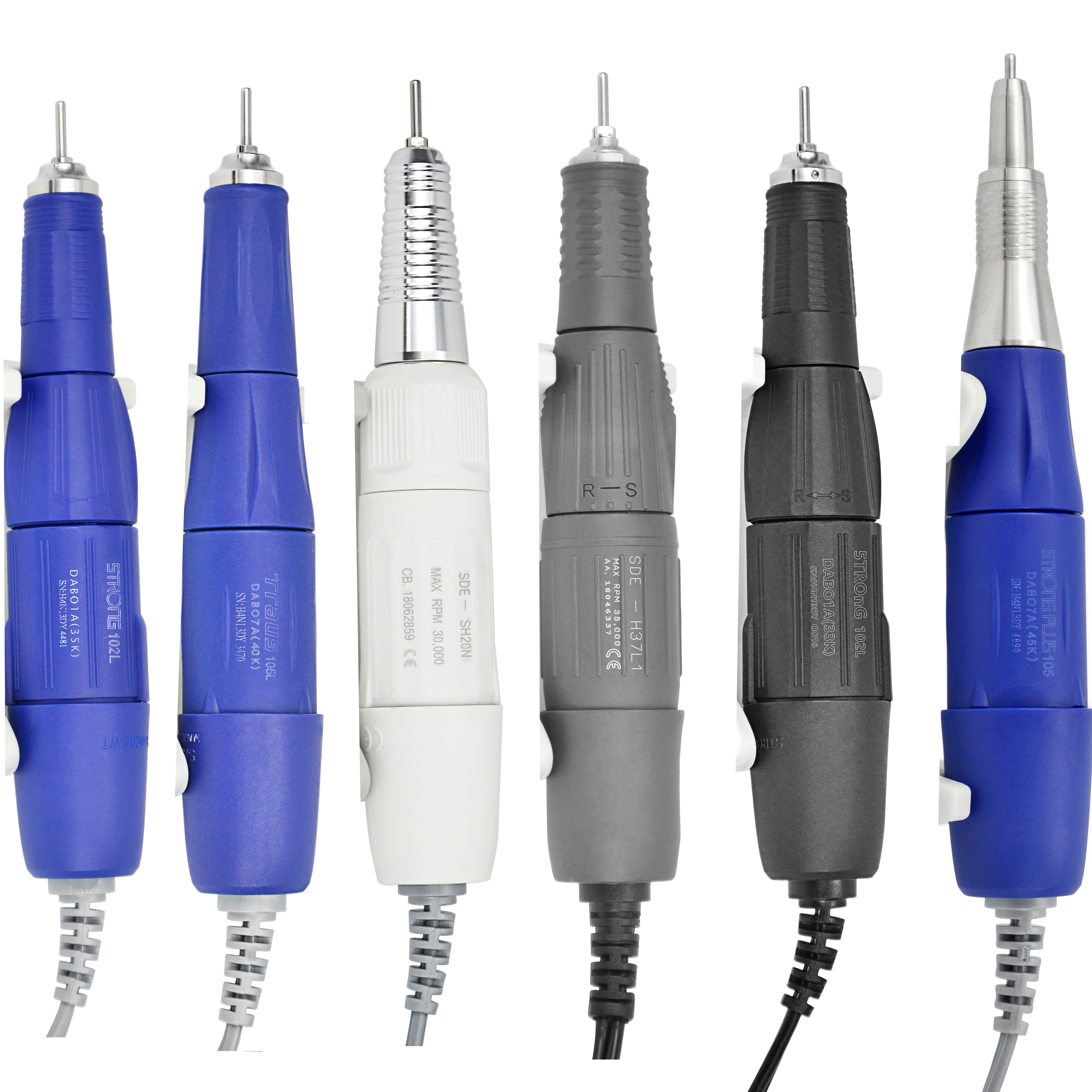 Dental Lab Micro Motor Handpiece Kit - Strong 210+105L, 40,000 RPM High Speed Polishing