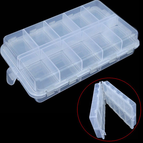 fishing lure box 20 cells, two levels 16cm*9.5cm*3.9cm with Transparent Visible Strength Plastic Lure Fishing Tackle Bait Box ► Photo 1/6