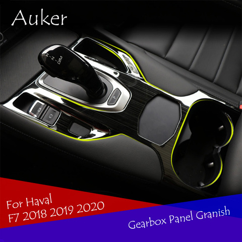 For Haval F7 F7X Stainless Steel Gear Shift Panel Cover Cup Frame Center Console Protect Housing Trim Accessories Decoration ► Photo 1/6