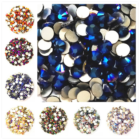 SS3-SS30 New Colors Crystal Glitter Gule On Rhinestones Non Hot Fix FlatBack Rhinestone  Strass Sewing Fabric Garment Nail Art ► Photo 1/6