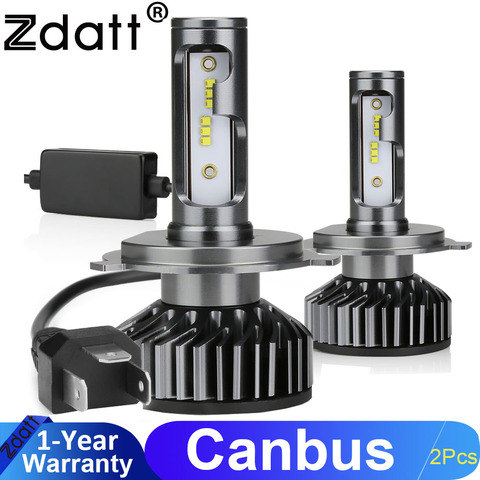 Zdatt H7 LED H4 H1 H11 9005 9006 Car Headlight Bulbs 12000LM 6000K 12V Vehicles Automobiles Fog Lights HB3 HB4 Lamps Turbo Fan ► Photo 1/6