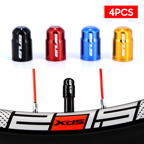 GUB 4pcs Bike Wheel Tyre Cap Aluminum Bicycle Valve Cap MTB Road Cycling Motorcycle Tire Protector Schrader/Presta Accessories ► Photo 1/6
