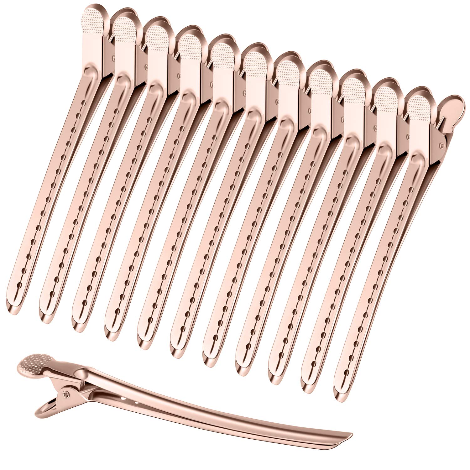 12pcs Duck Bill Clips 3.5 Inches Rustproof Metal Alligator Curl Clips for Hair Styling, Hair Coloring Women Hair Clips Salon ► Photo 1/6