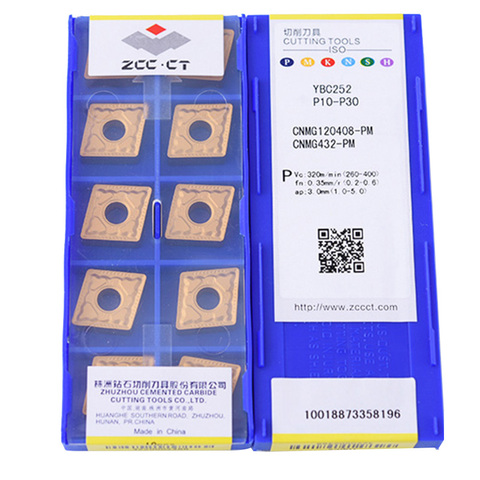 10PCS CNMG120404 CNMG120412 YBC251 YBC252 CNMG 120408 High Quality Carbide Inserts CNC Lathe Plate Turning Cutter TOOL for Steel ► Photo 1/3