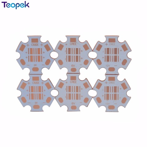 10pcs 20MM 3535 led Coper PCB Board Led Heatsink Thermal Separation Led Lamp Base For 4D Cree XPE XTE XPG LED 12V/6V/3V ► Photo 1/5