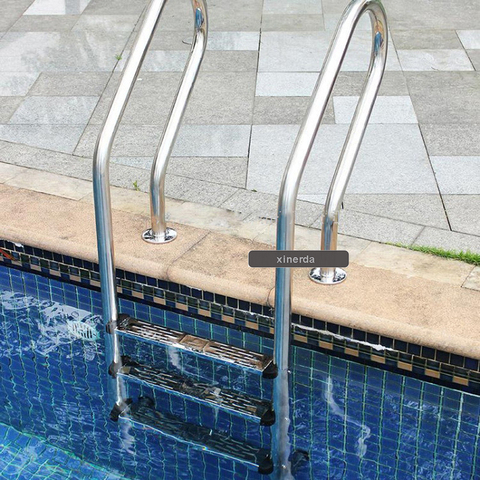 SF-315 155cm Height 304 Stainless Steel 3 Step In-Ground Swimming Pool Equipment Anti Skid Ladder  Suit for 1.0-1.4m Depth ► Photo 1/3