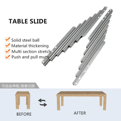 Cabinet folding table retractable track small household multi-functional desk bar extension slide hardware accessories ► Photo 1/4