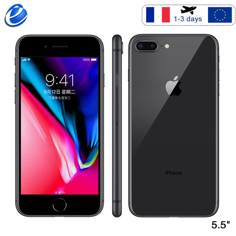 Original Apple iphone 8 Plus Hexa Core iOS 3GB RAM 64/256GB ROM 5.5 inch Cellphone 12MP Fingerprint 2691mAh LTE Mobile Phone ► Photo 1/4