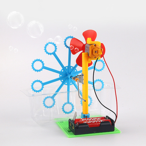 Children Kids Soap Water Toys Early Education Intelligence Development DIY Handmade Hand Cranked Bubble Maker Machine ► Photo 1/6