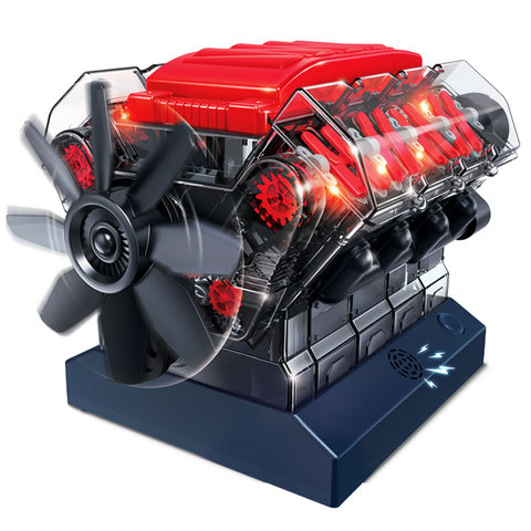 New Simulation Engine Toy V8 Model Kits Puzzle Engines Toys Children Adult Toys High Tech Eight-Cylinder Car Engine Model Toy ► Photo 1/6