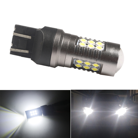 NHAUTP 1Pcs Super Bright 7443 T20 W21/5W LED Bulb For Lada Kalina Vesta Granta Daytime Running Lights White12V-24V Auto DRL Lamp ► Photo 1/5