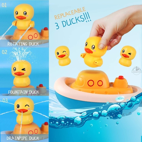 Baby Bath Toys Spray for Kids Spray Water Bath Toys Electric Duck Induction Water Spay Ball Bathroom Bathtub Toys Water Toys ► Photo 1/6