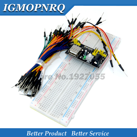 MB102 Breadboard  module+ MB-102 830 points Solderless Prototype Bread board kit + 65 Flexible  wires free shipping ► Photo 1/4