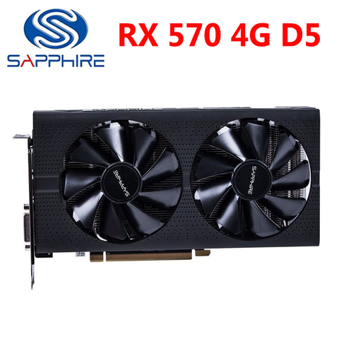 SAPPHIRE RX 570 4GD5 Graphics Cards RX570 4G 256Bit GDDR5 Video Card For AMD RX 500 Series Radeon RX570-4GB Pulse Used ► Photo 1/6