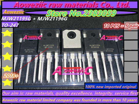 Aoweziic 2022+  ( 10PCS=5 pair )100% new imported original  MJW21195 MJW21196 MJW21195G MJW21196G TO-247 power amplifier tube ► Photo 1/1