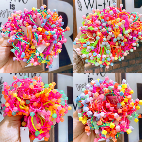 10/20/30PCS Cartoon Baby Hair Ties Cute Colorfu HairBands Scrunchie Girls Elastic Rubber Band Fashion Hair Accessories Headdress ► Photo 1/6