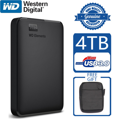 WD Elements 4TB Portable External Hard Drive Disk USB 3.0 HD HDD Capacity SATA Storage Device Original for Computer PC PS4 TV ► Photo 1/6