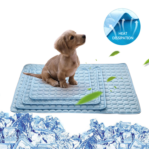 Summer Pet Dog Cooling Mat Breathable Washable Dog Bed Pad Moisture-Proof Blanket Sofa Floor Cushion For Pets Sleeping Ice Pads ► Photo 1/6
