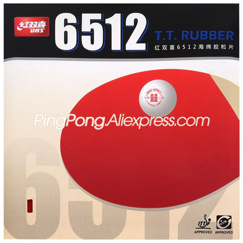 2022 New DHS 6512 Classic Table Tennis Rubber (Allround Type) Original DHS 6512 Ping Pong Sponge ► Photo 1/5