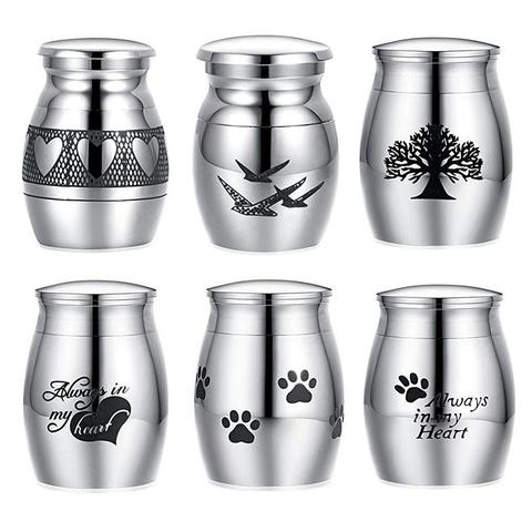 Customize  Stainless Steel Cremation Urn for Pet Ashes Keepsake Miniature Burial Funeral Urns for Sharing Ashes Dogs Cats Human ► Photo 1/6