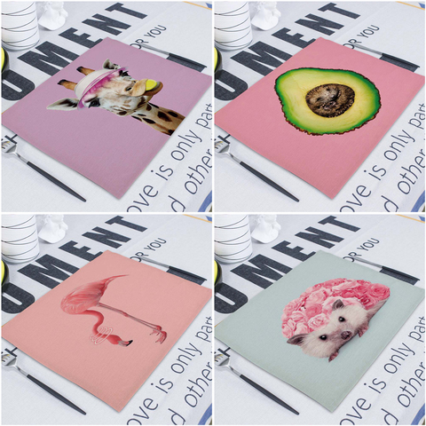 Cartoon Animal Drink Coaster Table Napkins Placemat For Dining Table Cup Coaster Placemats For Table Individual Table Mat ► Photo 1/6