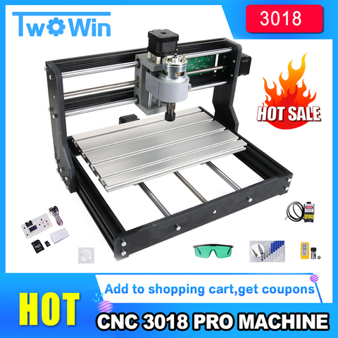 CNC 3018 Pro Laser Engraver Wood Router GRBL Control ER11 DIY Mini Engraving Machine for Wood PCB PVC with offline moudle ► Photo 1/6