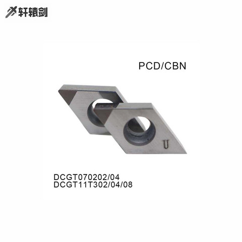 DCGT070202 DCGT070204 DCGT11T302 DCGT11T304 DCGT11T308 PCD CBN CNC diamond blade turning insert for lathe tools ► Photo 1/6