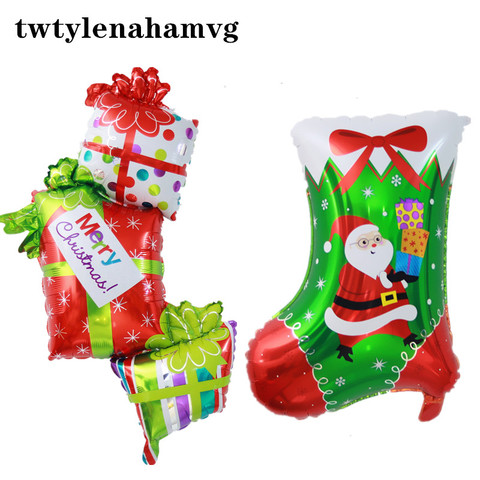 Red Mini Santa Claus Big Young People Green Tree Foil Balloon Merry Christmas New Year Children's Day Party Decorative ► Photo 1/6