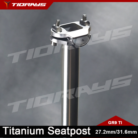 Tiorays Titanium Seatpost Bike Bicycle GR9 350/400mm 27.2/31.6 straight/layback ► Photo 1/6