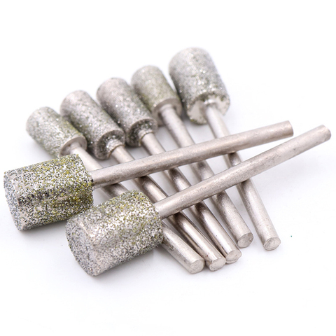 10PCS 0.5mm-10mm Diamond Burr Grinding Engraving Bit 2.35/3mm Shank for Dremel Rotary ► Photo 1/5