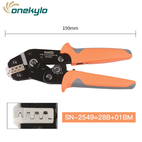 SN-2549=SN-28B+SN-01BM IWISS Crimping Tools fo0.08-1.0 mm² XH2.54/Dupont 2.54/2.8/3.0/3.96/4.8/KF2510/JST Terminal ► Photo 1/6