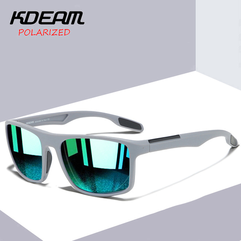 KDEAM Square Polarized Sunglasses Men Fishing Outdoor Sun Glasses Photochromic Lens Sun Glasses Super Light Glasses Frame CE H6 ► Photo 1/6