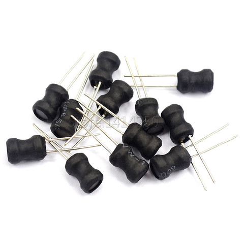 10Pcs DIP Power Inductor 6*8mm 2.2UH 4.7UH 10uH 22uH 100uH 150uh 220uH 330uH 470uH 1MH 2.2MH 4.7MH 10MH Inductance 6X8mm 2 Pins ► Photo 1/2